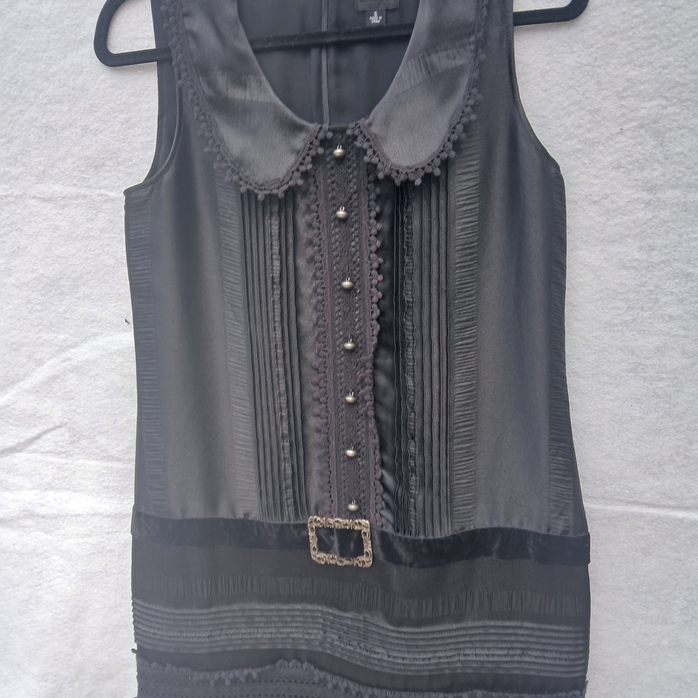 Anna Sui Black Textured Fabric